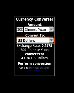 currency convertor android app yuan to dollars