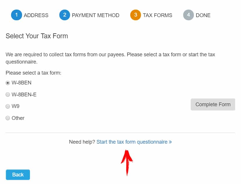 Tax Form - App Monetization