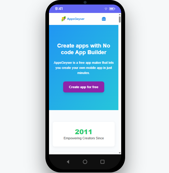 Live mobile app preview