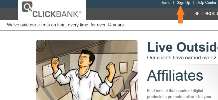 sigh up to clickbank