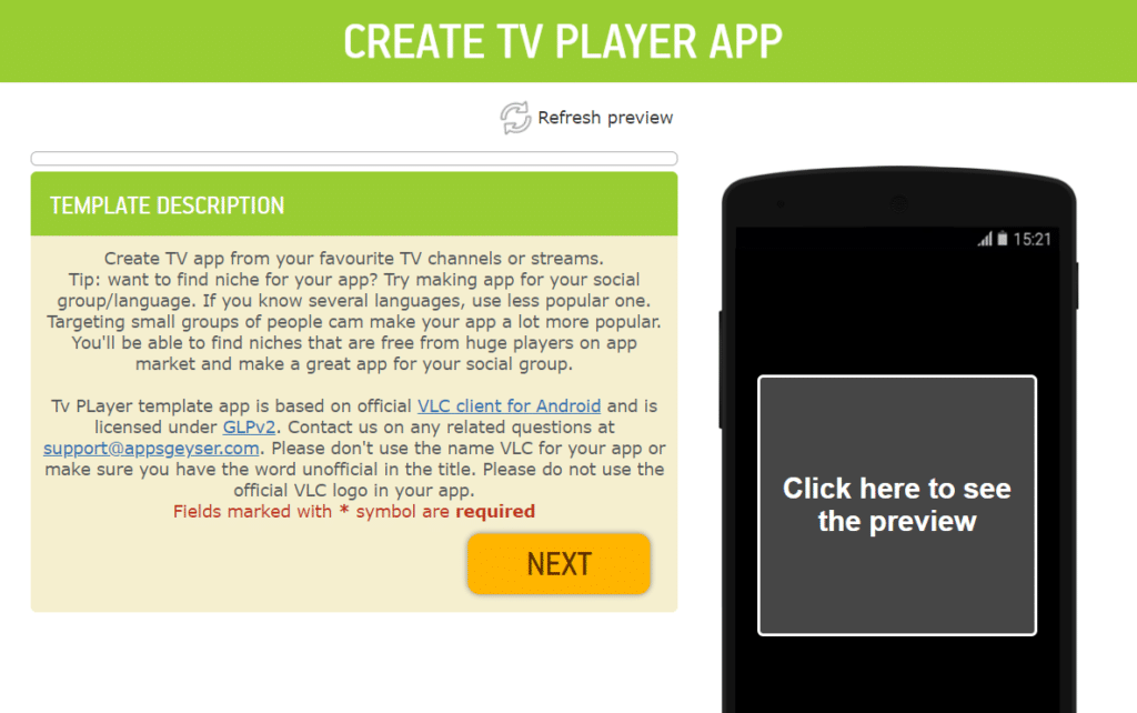 create android tv app