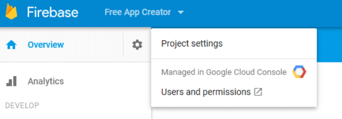 set your project for app notifications