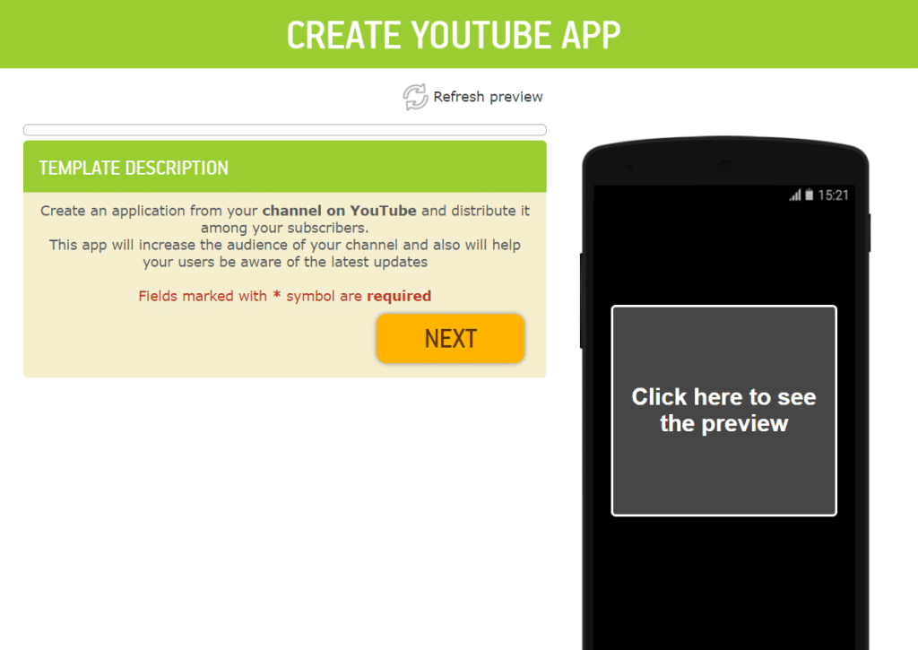 create YouTube Channel App