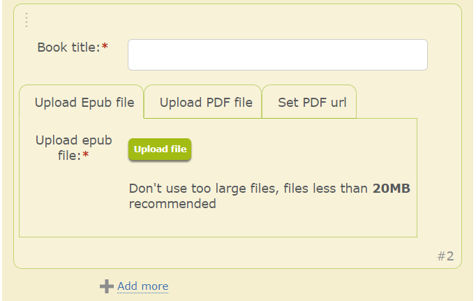 upload ebook files