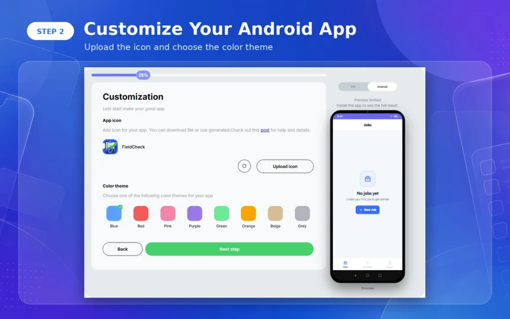 How to Convert HTML to APK for Free 2 Customizing an Android app icon and color theme in AppsGeyser