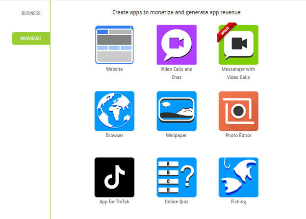 modèles d'applications pour Android