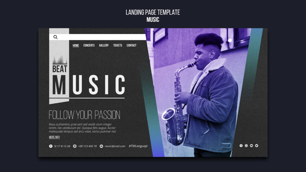 How to create A Music Streaming App For Android - Free App Maker 2 Music landing page template