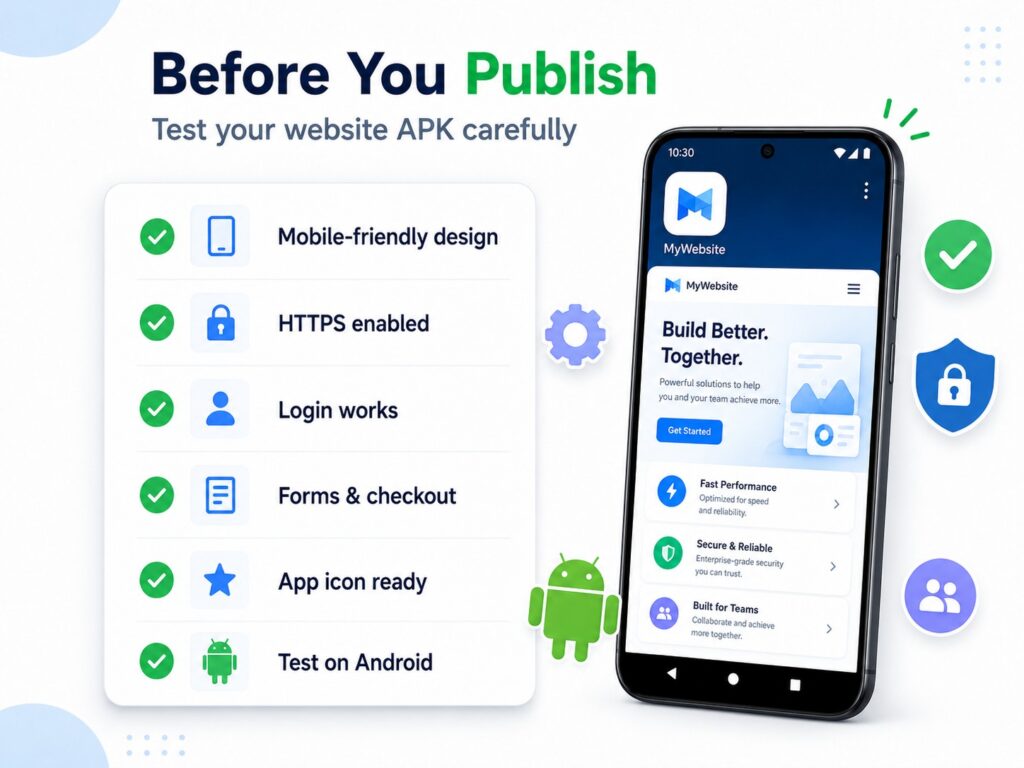 Test your app before publish checklist