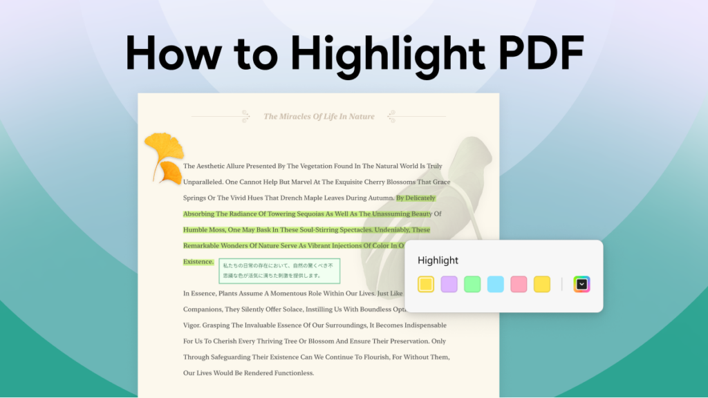 How to Highlight PDF