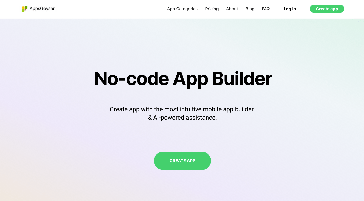 Create an App with AI & No Code App builder | AppsGeyser Blog