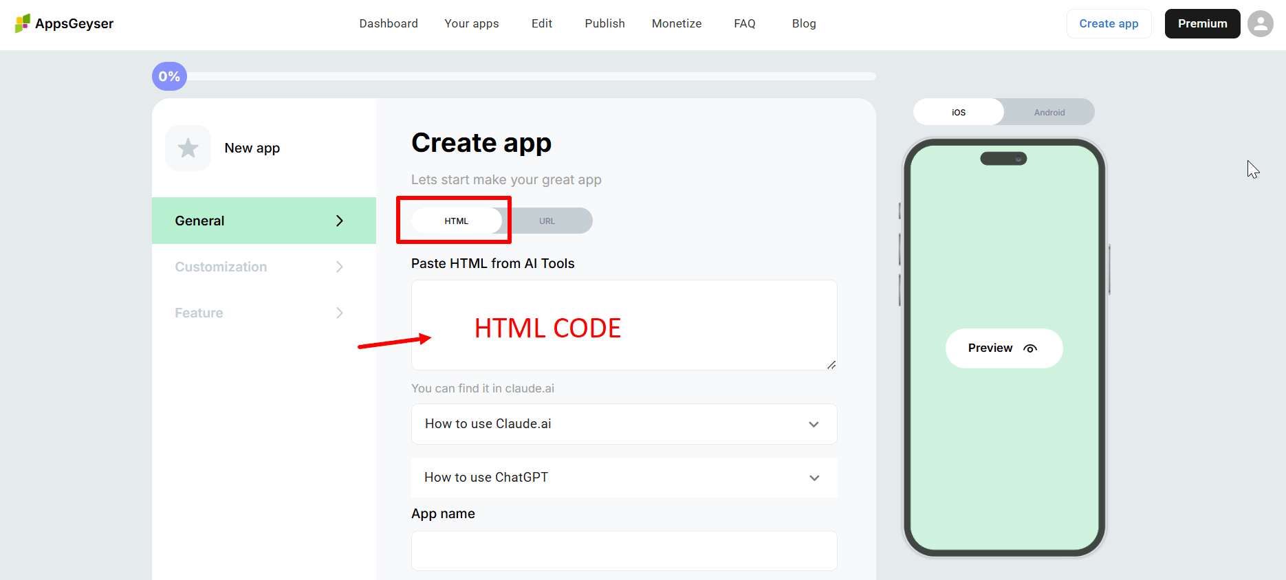 Create an App with AI & No Code App builder | AppsGeyser Blog