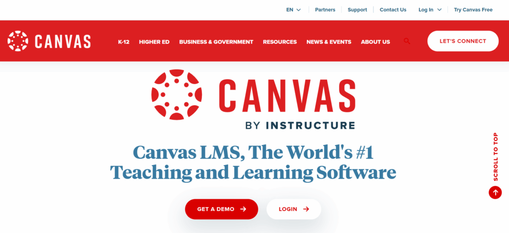 Canvas LMS by Instructure is known for its clean, user-friendly interface, contributing to its popularity in higher education.