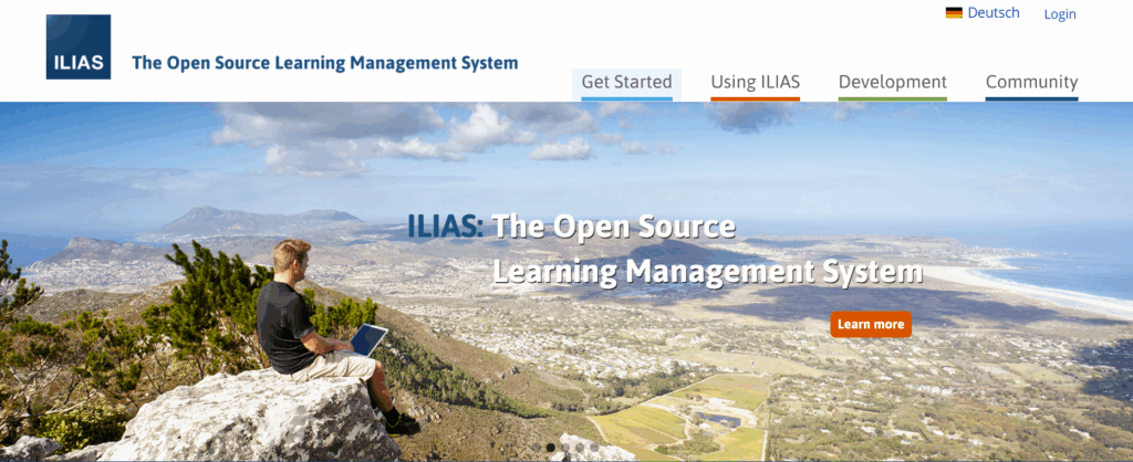 Ilias LMS home page