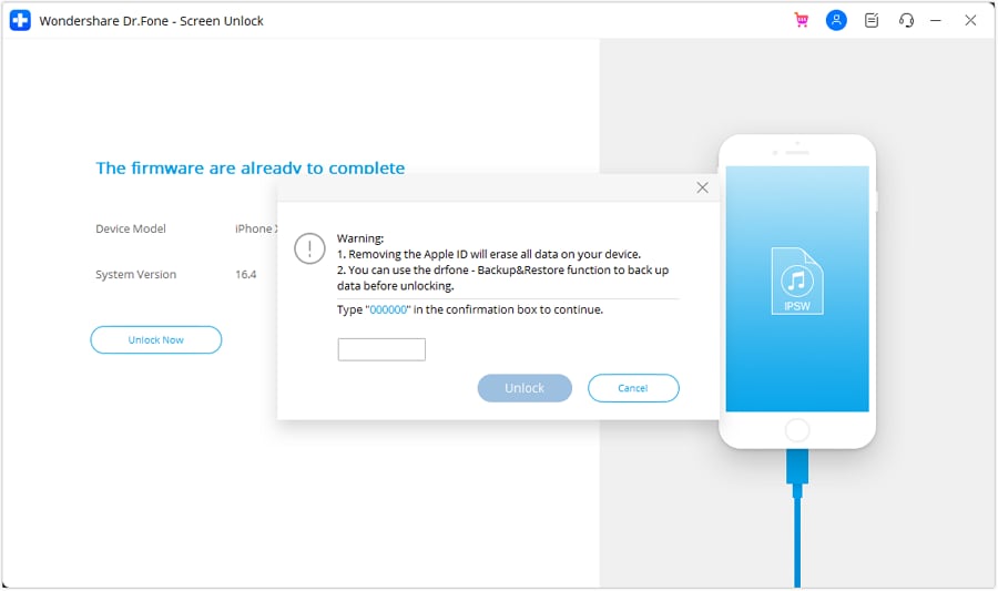 unlock by adding code