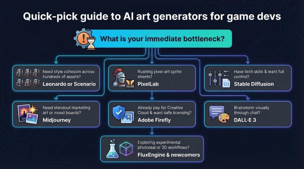 Quick-pick guide to AI art generators for game devs