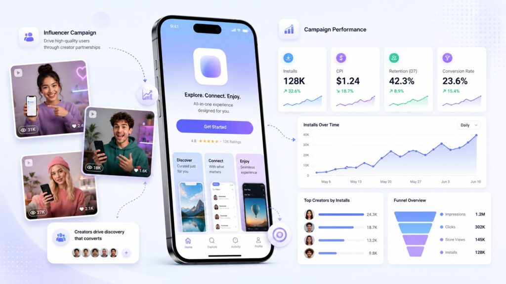 influencer analytics mobile app growth