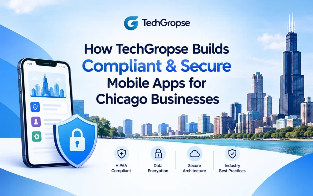Secure and compliant mobile app development for Chicago businesses by TechGropse